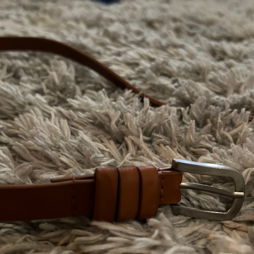 Cute slender brown/tan belt- small/medium-good as new